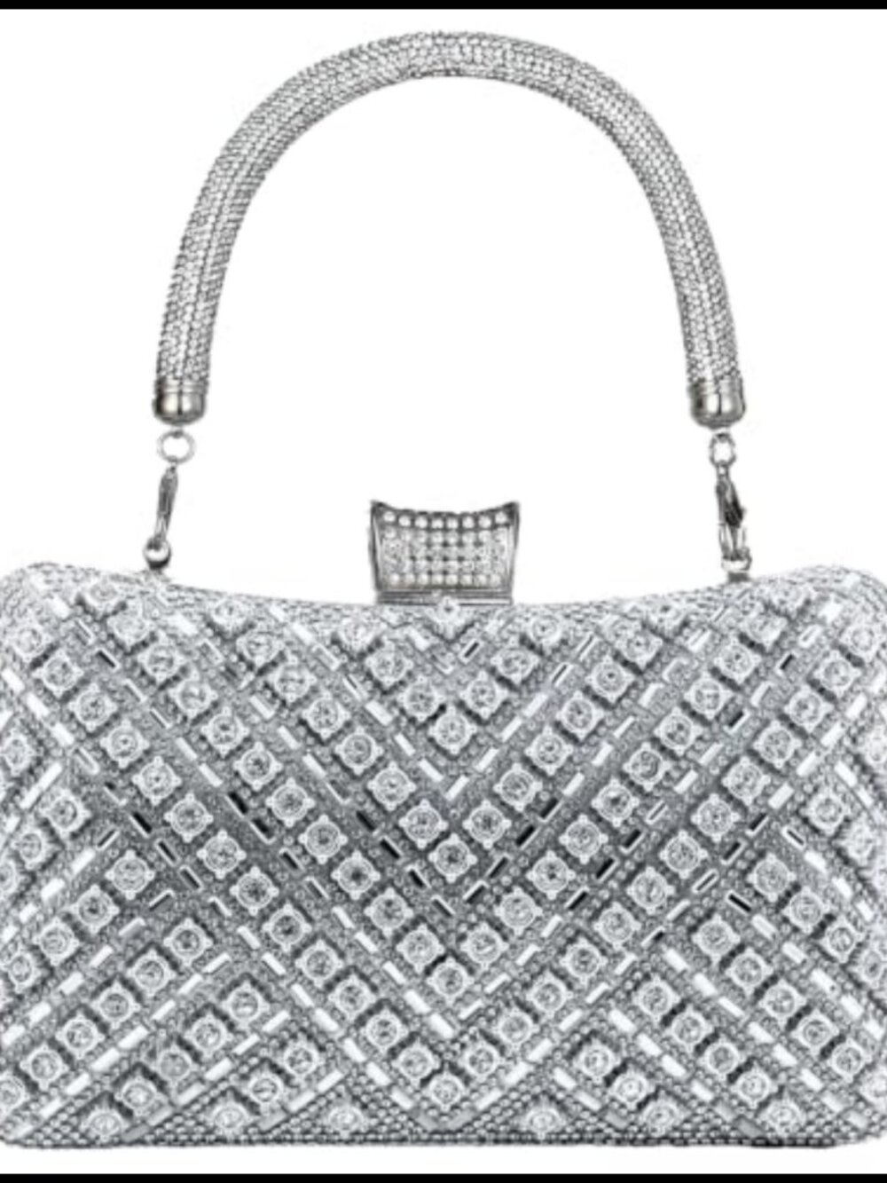 Rhinestone Evening Clutch 2-in-1 Crossbody Formal Wedding Party Purse